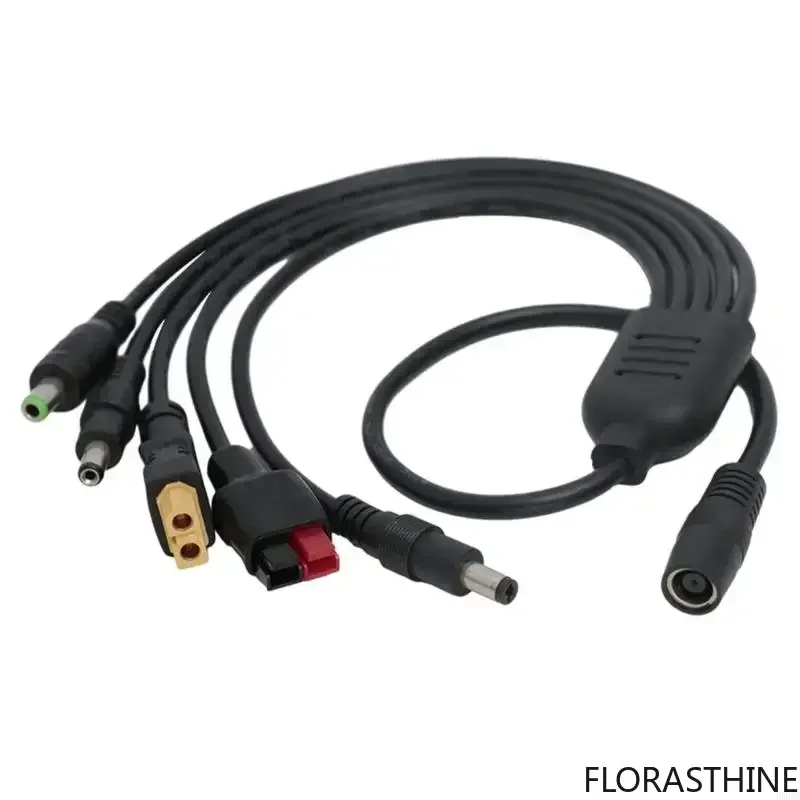 Solar Charging Cable DC7909 Female to XT60+DC5521+DC5525+DC6530+30A Adapter Cable for Electronic Various Devices