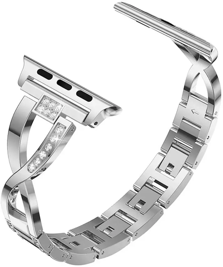 Women Strap For Apple Watch 8 Band 45mm 41mm 42mm 38mm 40mm 44mm Link Bracelet Correa For iWatch Ultra 49mm Metal Diamond Strap