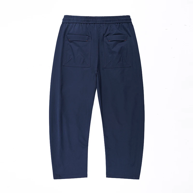 Pantalones de pierna ancha curvados de poliéster para hombre, Pantalones rectos cómodos y versátiles con diseño de cordón, Otoño e Invierno 2025, talla grande 5XL