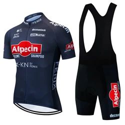 2024 Cycling Jersey Men's Set Summer Alpecin Deceuninck Cycling Clothing Road Race Bike Shirt Suit MTB Men Bicycle Bib Shorts