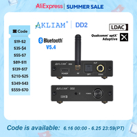 AkLIAM DD2 LDAC Aptx-Adaptive Bluetooth 5.4 to SPDIF Coaxial and Optical Output Digital Interface APTX-HD LDAC Converter
