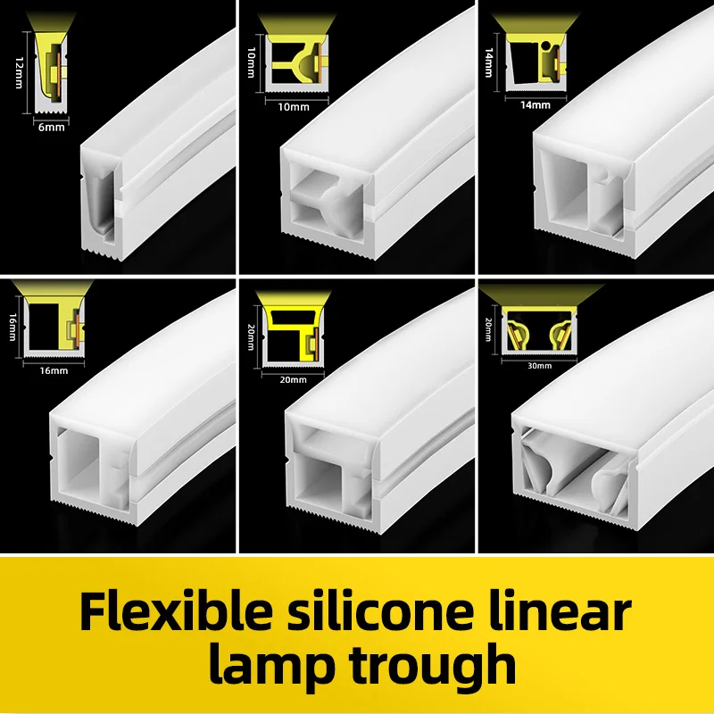 

Неоновая световая лента, гибкая силиконовая водонепроницаемая лампа IP67, подходит для печатных плат 5 мм, 8 мм, 15 мм, WS2811, цветных светодиодных фонарей