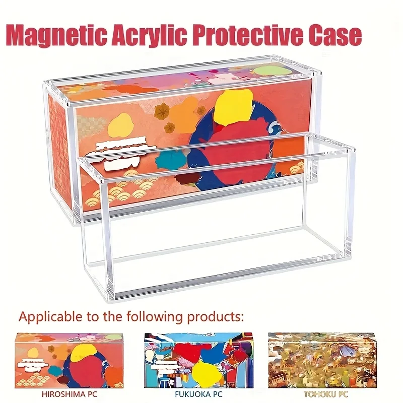 1 قطعة 8 مللي متر واضح الاكريليك حامي عرض حامل ل مركز اليابانية صندوق خاص (ل Tohoku/الهيروشيما/Fukuoka/Kanazawa)