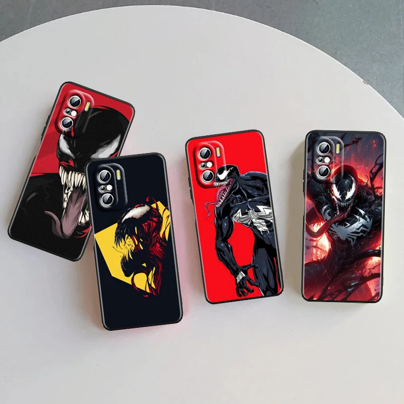 Venom Marvel Cool Mysterious For Xiaomi Redmi 9A 9C 9AT 10C 9 9T 10 12C 13C A3 12 K60 A1 K50 K40 5G Black Soft Phone Case