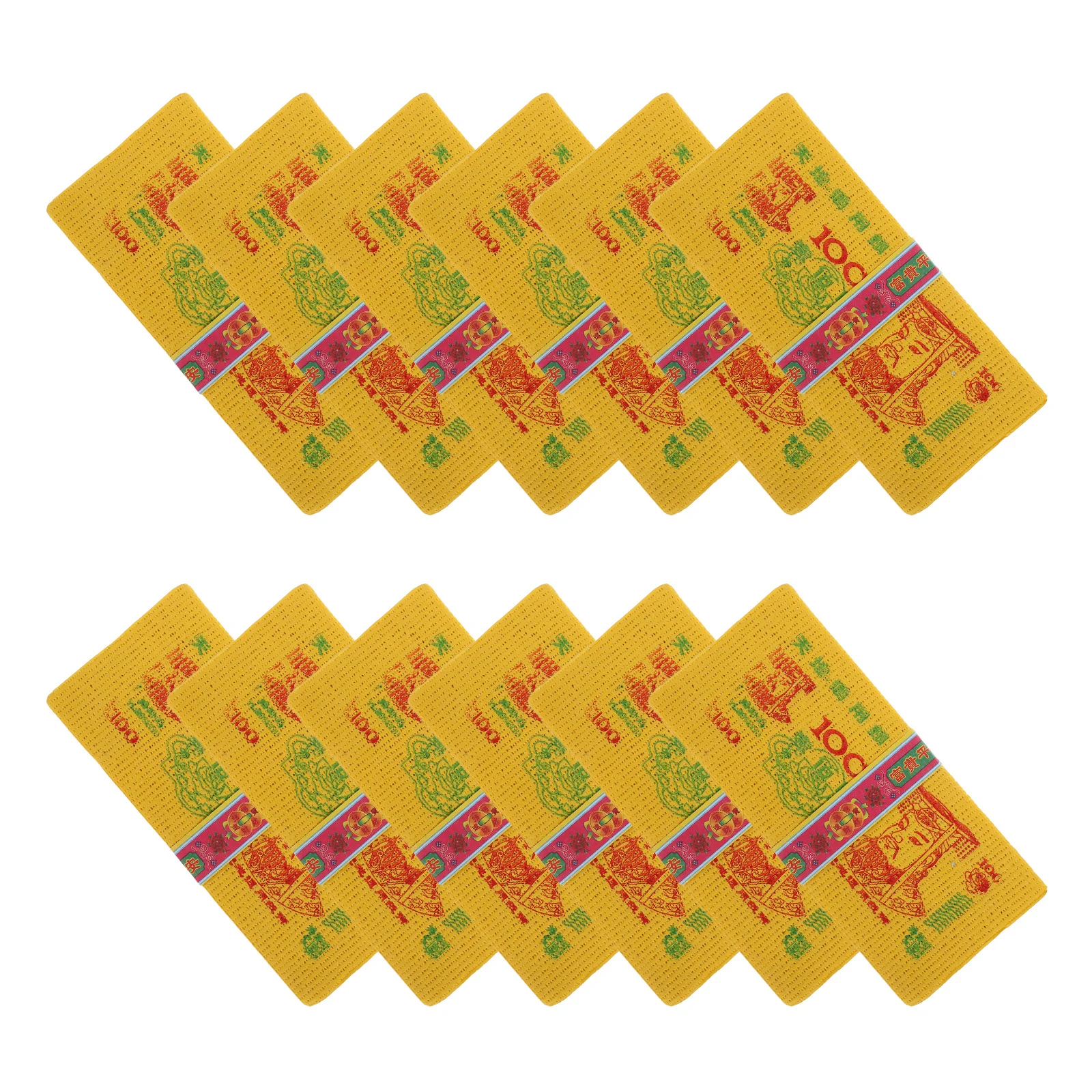 

12 Bundles Chinese Ancestral Money Feng Shui Paper Currency For Funeral Worship Easy Burn Lightweight Sacrificial Items