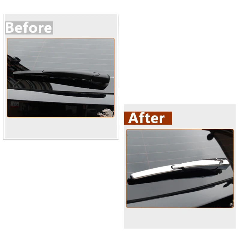 ABS Car Rear Wiper Window Wiper Cover Trim Stickers Accessories For Peugeot 3008 5008 GT 2016 2017 2018 2019 2020 2021 2022 2023