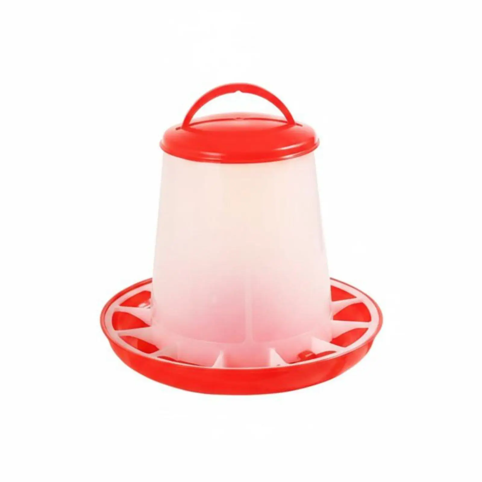 Automatic Poultry Feeder for Hens Plastic Fowl Dispenser with Handle Farm Equipment Hanging Bucket for Chicken Coop