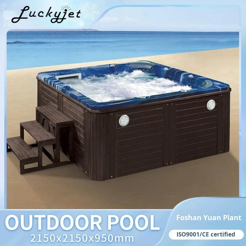 Cross-Border Outdoor Large Acrylic Freestanding Pool Spa Villa Independent Constant Temperature Heating Intelligent Surfing SPA