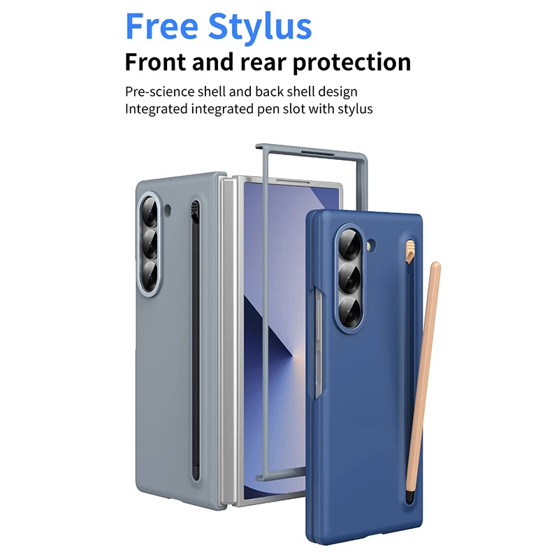 

Силиконовый чехол с сенсорной ручкой и защитной пленкой для экрана Samsung Galaxy Z Fold 7 6 5 4 3, чехол со стилусом, противоударный чехол для телефона