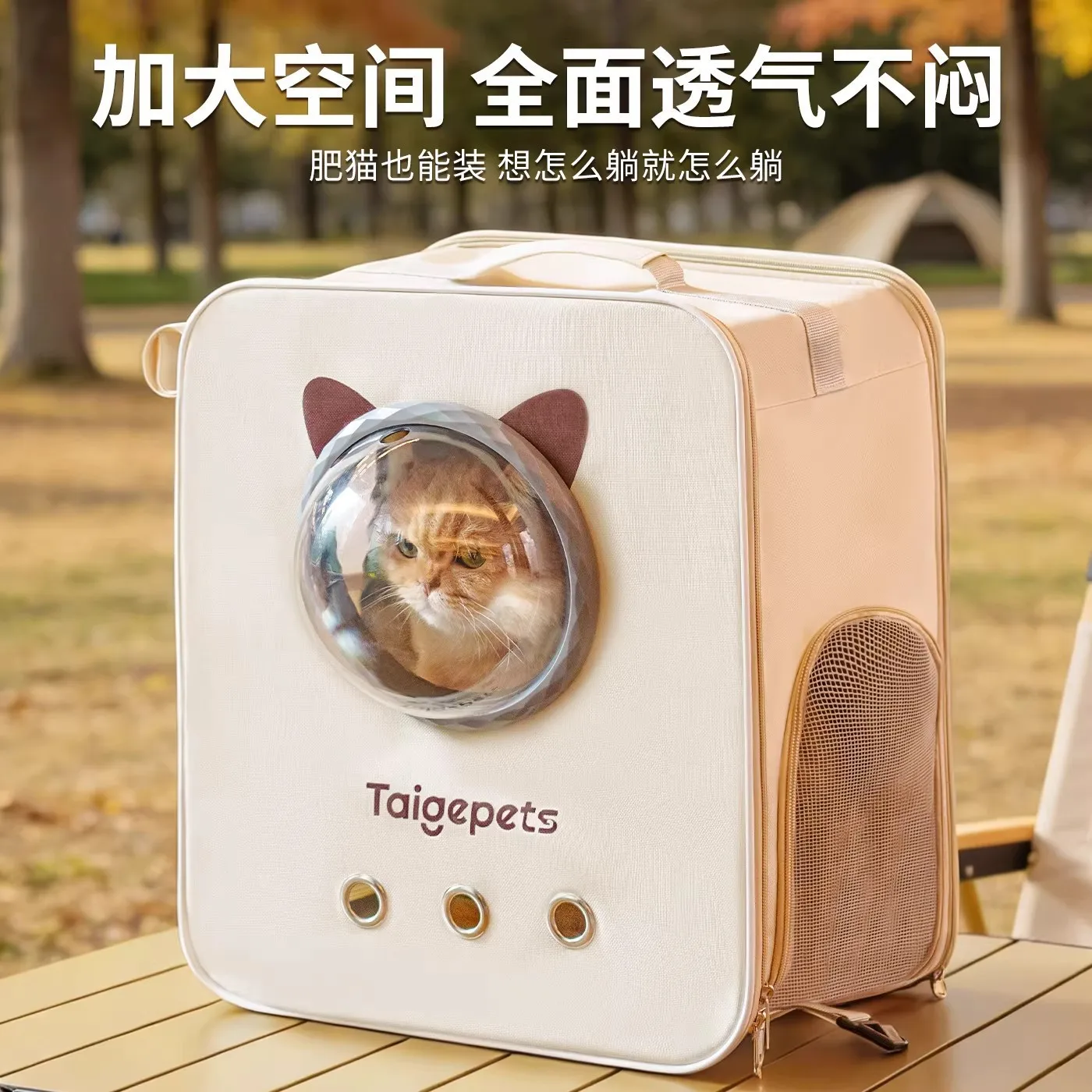 Bolsa transporte expandible para gatos y perros – Transportín blando viaje - imagen 2