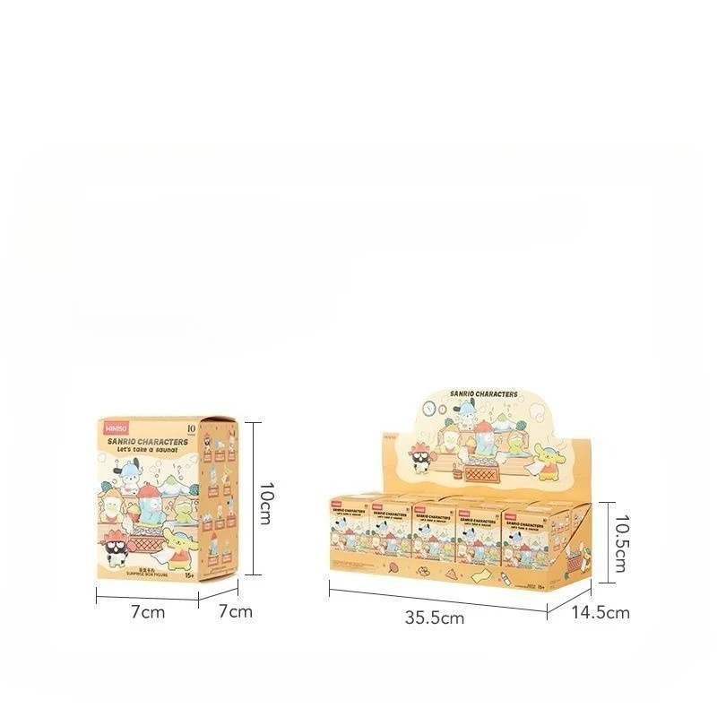 

MINISO Kuromi Melody Blind Box Sauna Series Desktop Decorative Ornaments Toys Birthday Gifts for Boy Girl Collection Decoration