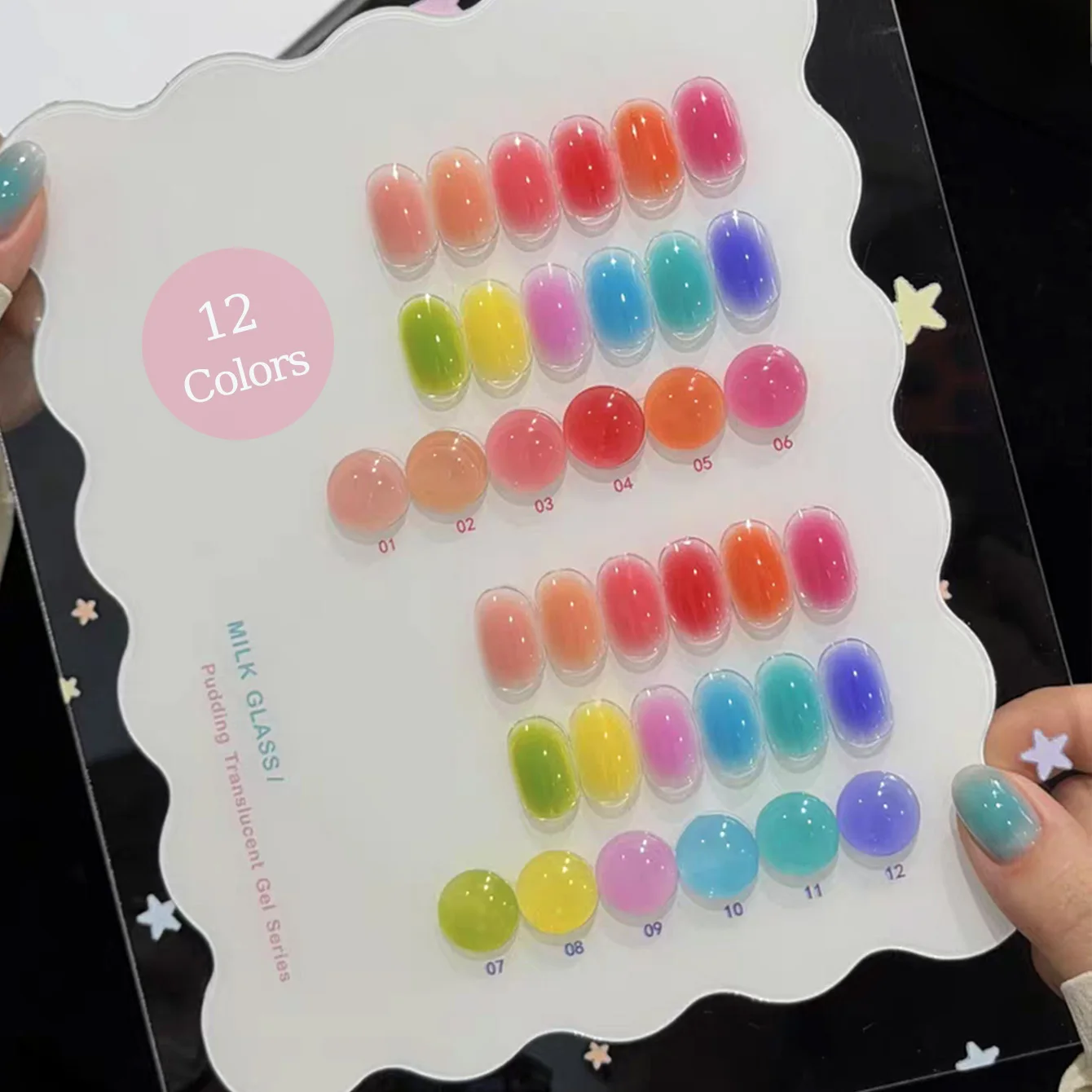 1-12pcs WS Ice Transparent Jelly Dopamine Nude Pink Blue Gel Nail Polish 2026 Whitening Gentle Nude Pink Nail Salon Nail Art