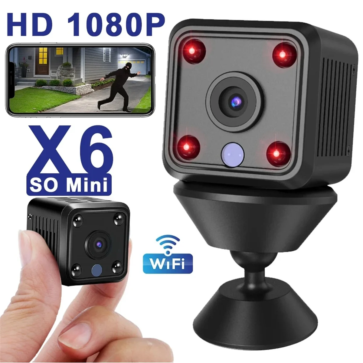A93P 1080P Camera Smart Life Wireless WiFi Remote Monitor Camera with Battery Video Night Home Security Camera