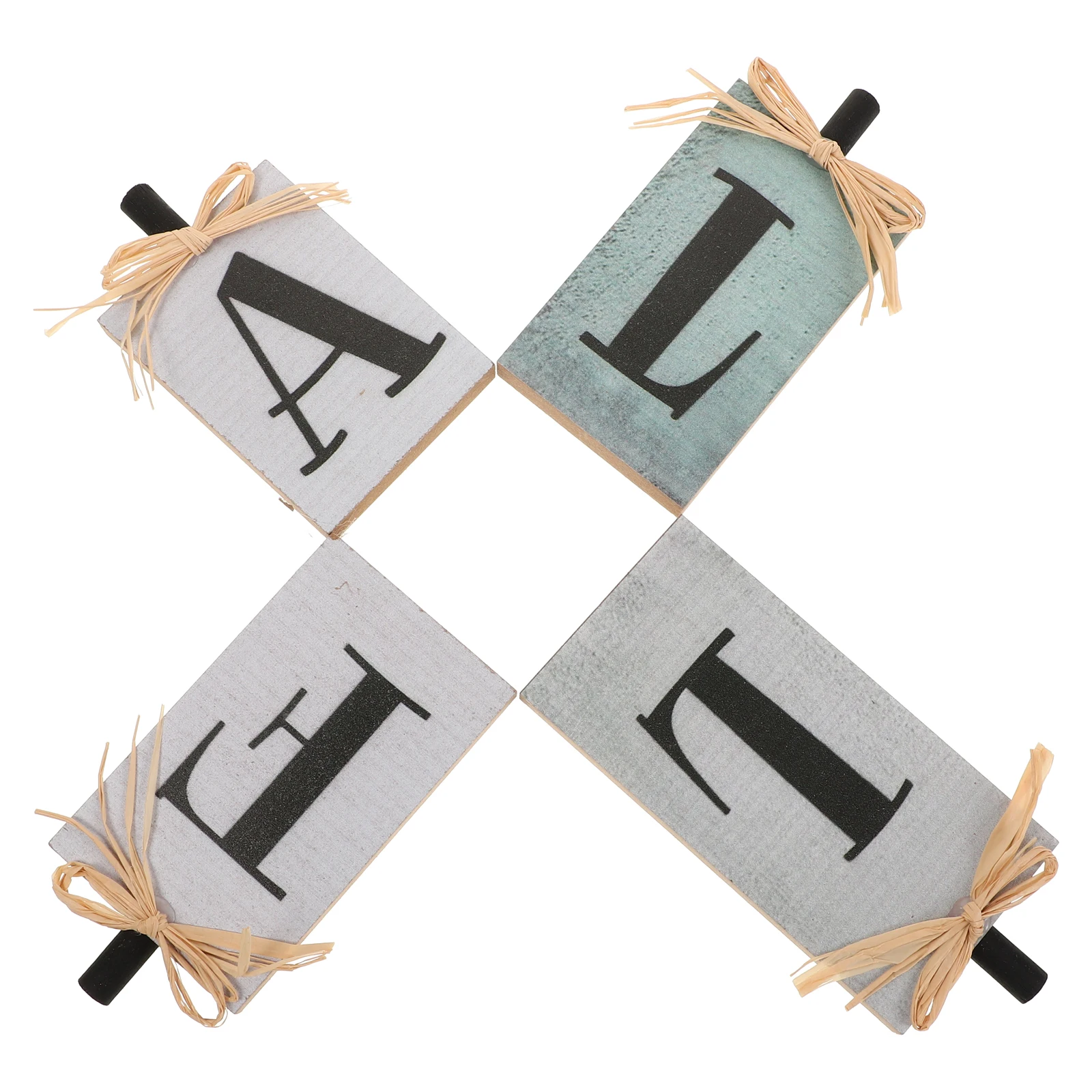 

4pcs Vintage Wooden Blocks Fall Thanksgiving Decoration Centerpiece Desk Office Dining Room Harvest Season Home Decor