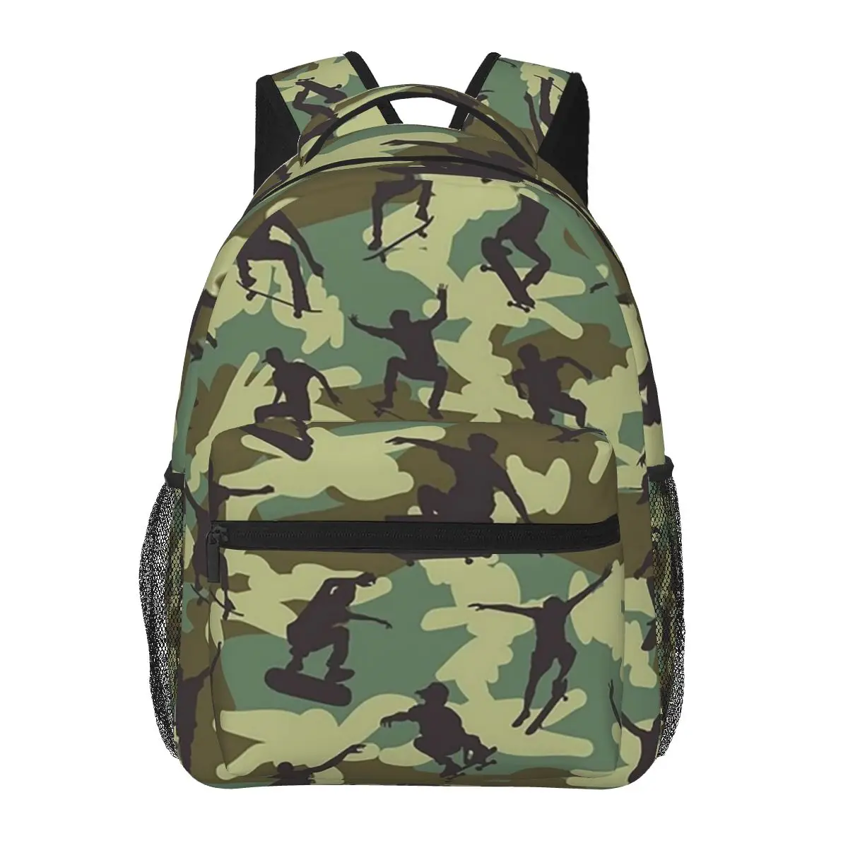 

Skater Camo WOODLAND Backpacks Boys Girls Bookbag Children School Bags Cartoon Travel Rucksack Shoulder Bag Large Capacity