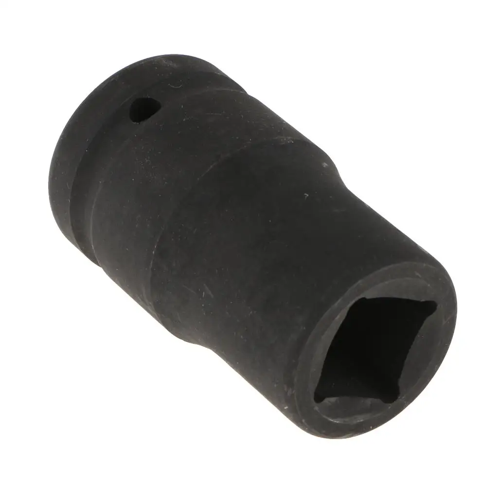 Durable Metal 4 Point Deep Impact Socket Black Square Drive Hand Ratchet Tool for Garage Use