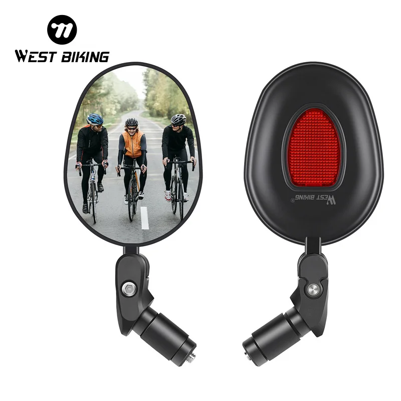 

WEST BIKING Bike Rearview Mirror 360 Rotation Adjustable Wide Angle Bycicle Rear View Mirror Handlebar Mirror Bike Accessories