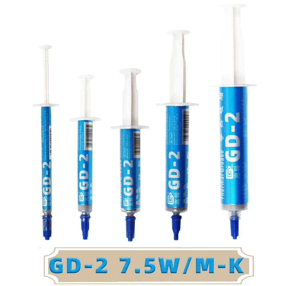 GD-2 7g/15g/30g Thermal Compound Conductive Grease GD900 Silicone Paste Heat Sink Processor CPU GPU Cooler Cooling Fan Plaster