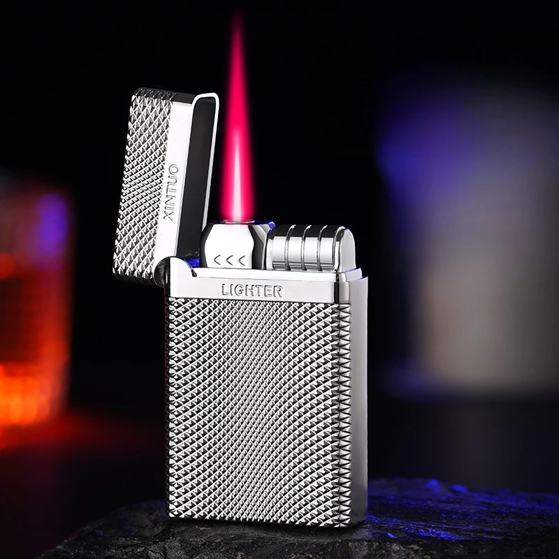 I New Turbo Torch Lighter with Ping Sound Windproof Butane Gas Inflated Lighter Jet Pipe Cigar Cigarette Lighter Gadgets or Men