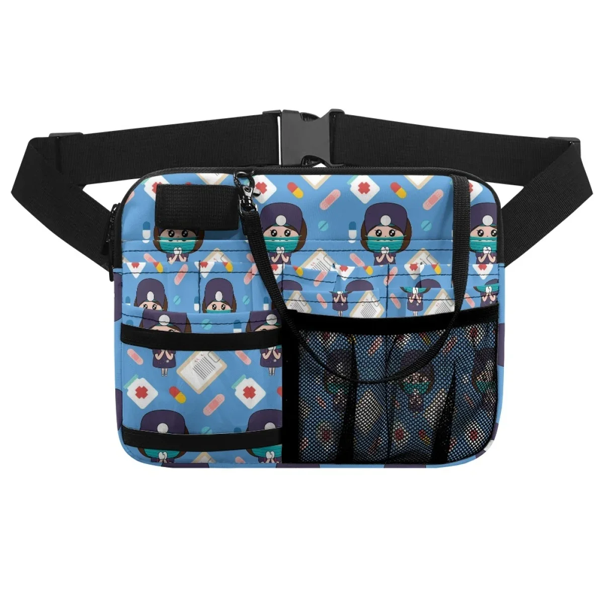 Cute Doctor Assistant Print Practical Nursing Waist Bag Portable Multifunctional Fashion Belt Bag Female Multi Pocket Fanny Pack