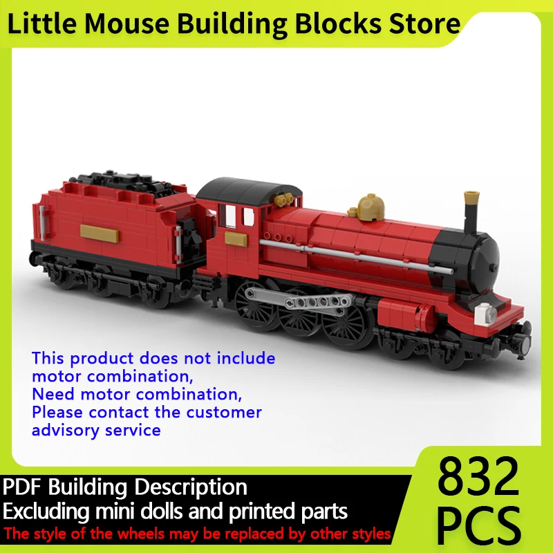 

City Car Model MOC Building Bricks 4-6-0 Steam Locomotive Modular Technology Gifts Holiday Assemble Children Toys Suit