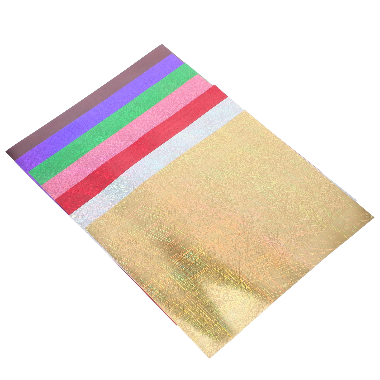 

7pcs Holographic Htv Vinyl Crafts Transfer Films Heat Transfer Film For Diy Clothing Chrome Stripe Pattern Shiny Metallic Foil