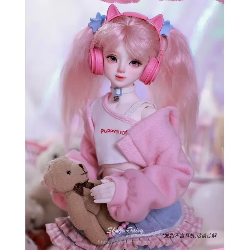 

Authentic 4-point Bjd Doll A Ning Fashionable And Cute Girl Cute Style Dressing Full Set Handmade Makeup Exquisite Resin Baby