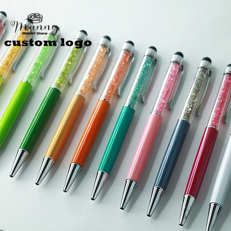 

50 New Gold Foil Pens Metal Ballpoint Pens Office Birthday Gifts Ballpoint Pens Engraved Name Private Laser Customized Logo Pen