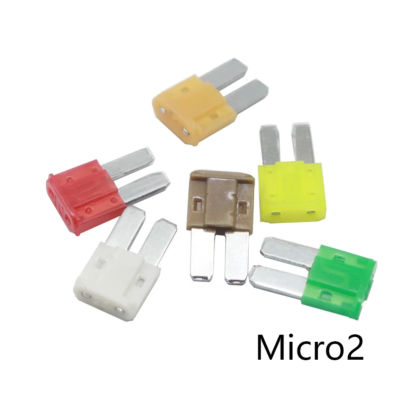 【50-10PCS】1A 2A 3A 4A 5A 7.5A 10A - 50A M2/Mini/Small/Medium Car Fuses Mini Standard Blade Fuse for Auto Truck Automotive Boat