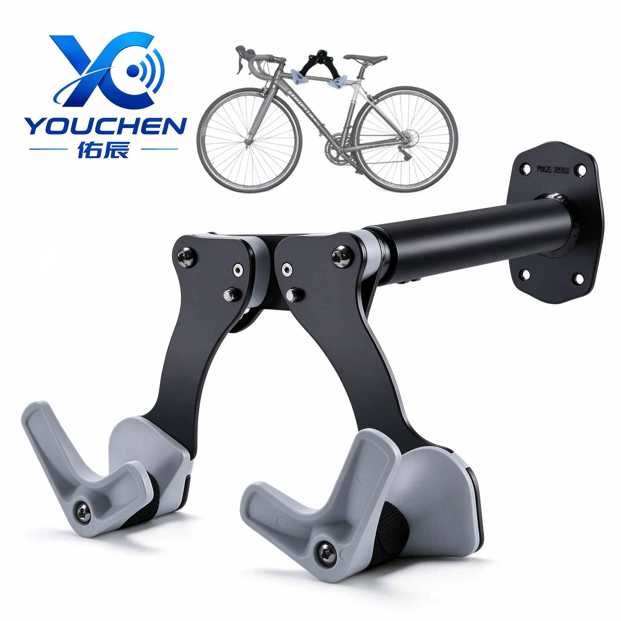 Bike Wall Mount Bicycle Hanger Rack Adjustable Arm Aluminum Alloy 25kg Capacity Road Mountain Bike Garage Storage