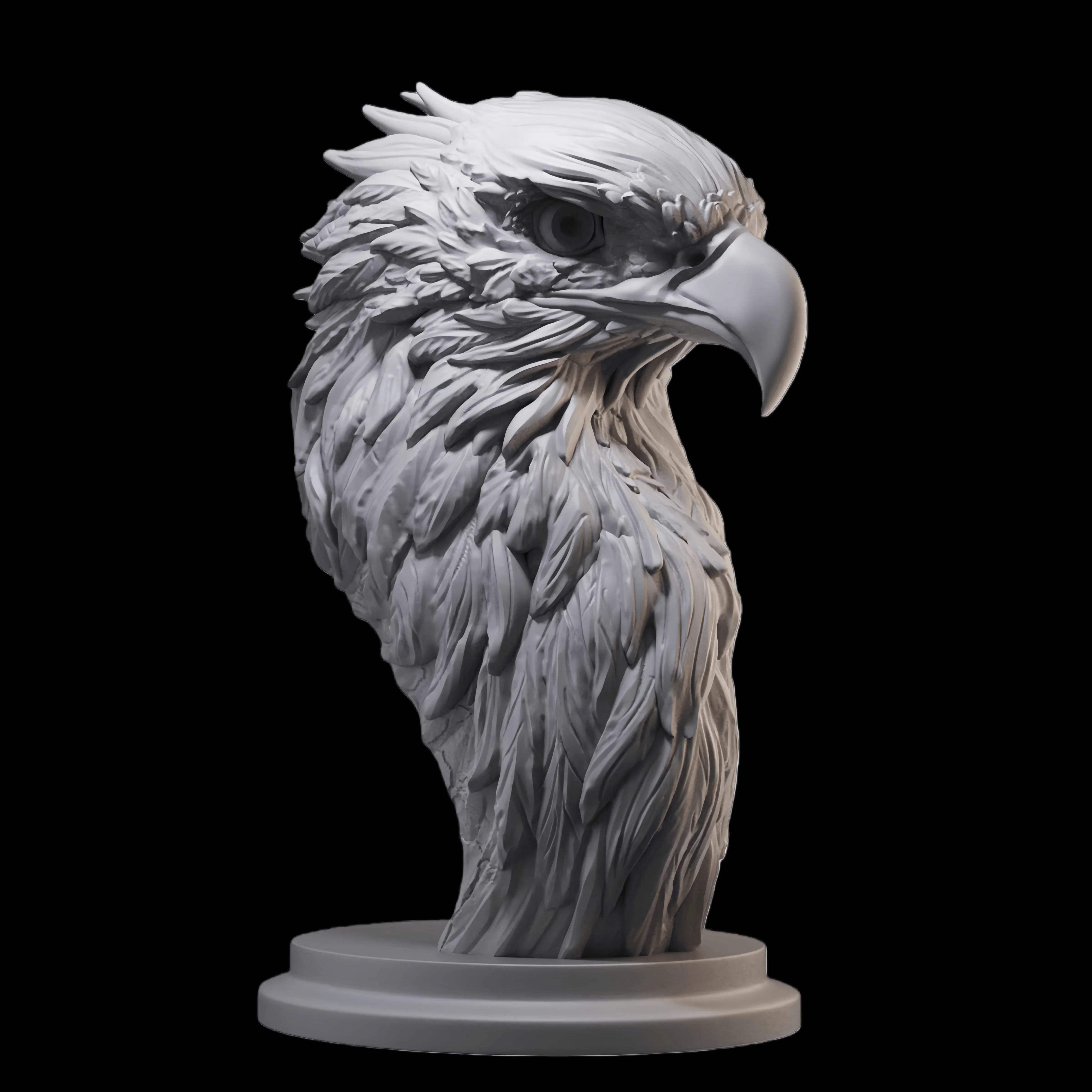 ชุดประกอบโมเดลเรซิ่นหล่อขึ้นรูปสูง 32 มม., GK， รูปปั้นนกอินทรีเรซิ่นที่สวยงาม, ไม่ทาสี