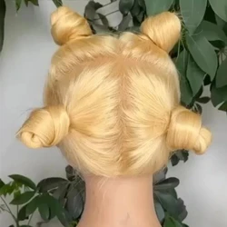 360 Full Lace Wig Real Human 613 Blonde Straight Remy Hair Brazilian 100% Human Hair Wig Hd Transparent Lace Frontal