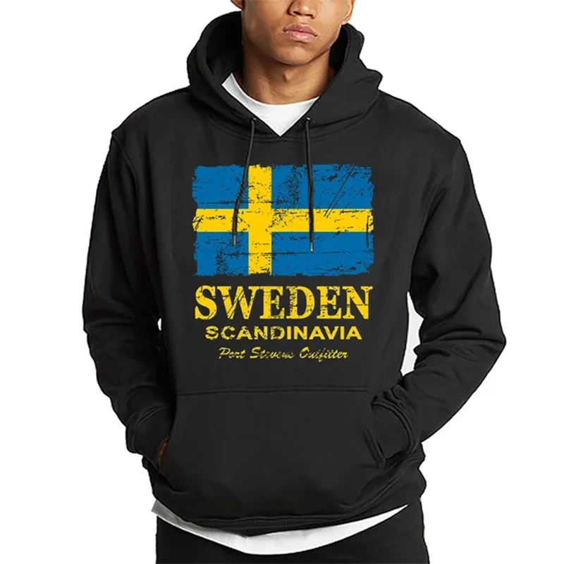 Vintage Look Sverige Flag Of Sweden Sweatshirt Hoodie Swedish Jersey Tre Kronor Gift T-Shirt Sweden Sverige Coat of Arms Hoodies