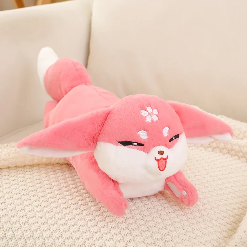 70cm Anime Genshin Impact Yae Miko Cosplay Cartoon Mascot Stuffed Toys Throw Pillow Fluffy Dolls Overlength Cotton Cushion Gift