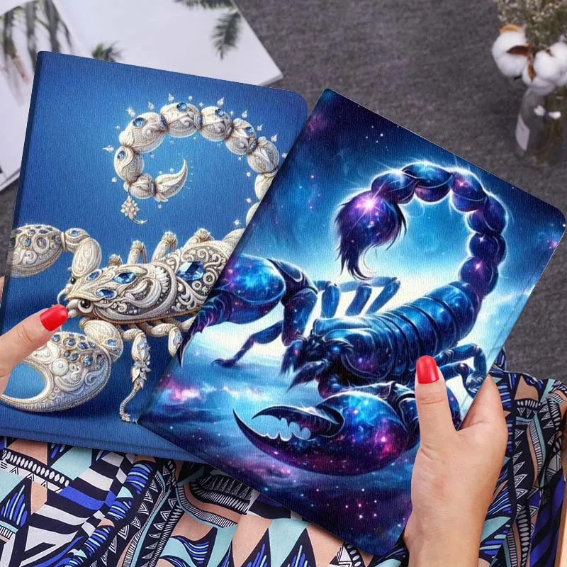 

Стильный чехол-книжка Cool Scorpion Galaxy Shining для планшетов Xiaomi Mi Pad Mini 4 5 6 7 SE Pro Plus, Redmi Pad 2 SE 2025 8.8 11 дюймов, подарок