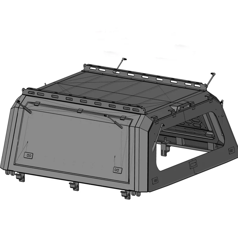 Hot Selling 4X4 Galvanized Steel Pickup Truck Canopy Fit For Isuzu D Max