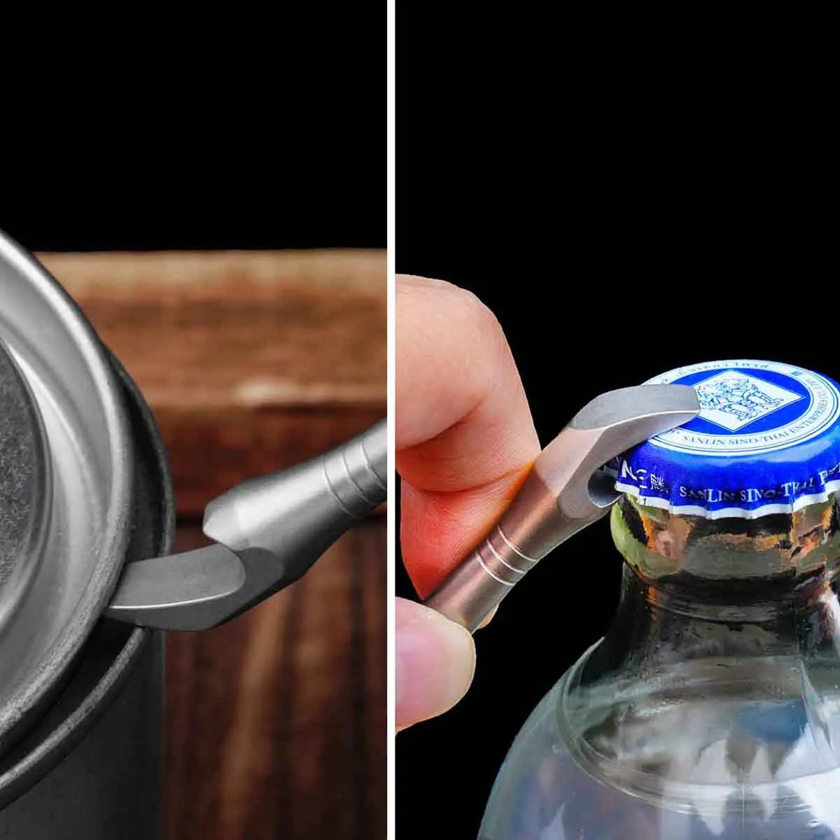 TC4 Titanlegierung Brecheisen Mini Schlüsselanhänger EDC Multifunktionale Express Lieferung Öffnungswerkzeug Flaschenöffner Halskette Anhänger FC21