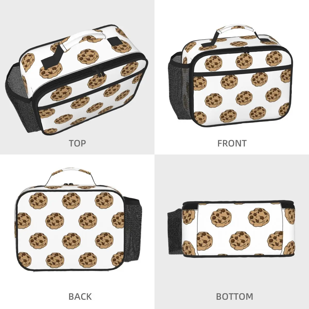 Chocolate Chip Cookie Insulated Lunch Bag for Women Office Cooler Thermal Food Box Tote Portable Lunch Boxes Container