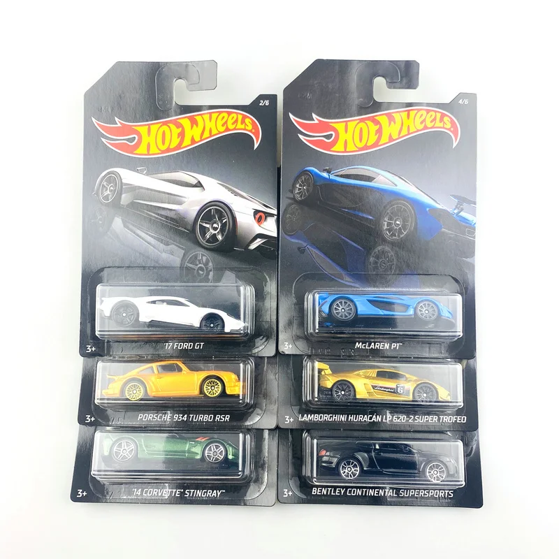 HOT WHEELS 1:64  PORSCHE 911 TESLA MODEL 3 BENTLEY McLAREN P1 LAMBORGHINI HURACAN CORVETTE STINGRAY Collect diecast alloy model