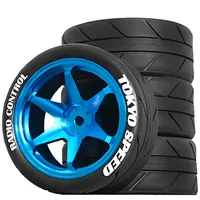 65mm Rubber Tires 12mm Hex Rim for 1/10 1/12 1/14 RC Car Racing, Durable Off-Road Wheels Compatible with WLtoys 144001
