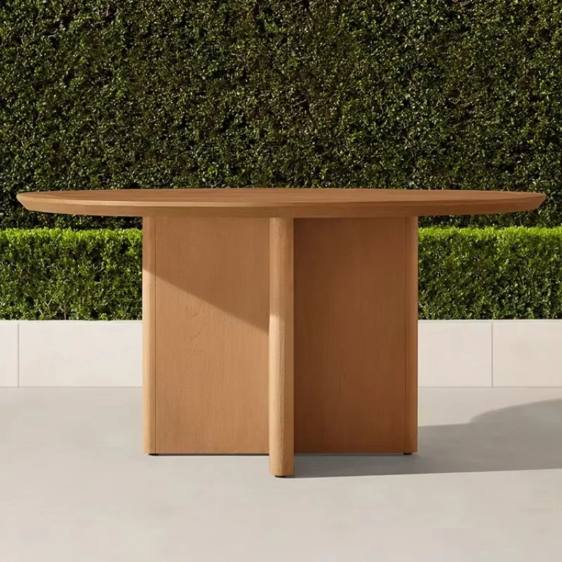 

New Design Modern Luxury Solid Teak Furniture Hotel, Garden Restaurant Round Outdoor Dining Table