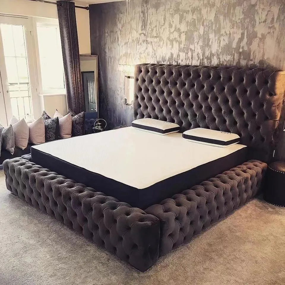 # Build in Fireplace Bed Modern Luxury Hotel Bedroom Sets Chesterfield Bed With Fireplace Queen Size Bed Frame With Headboards