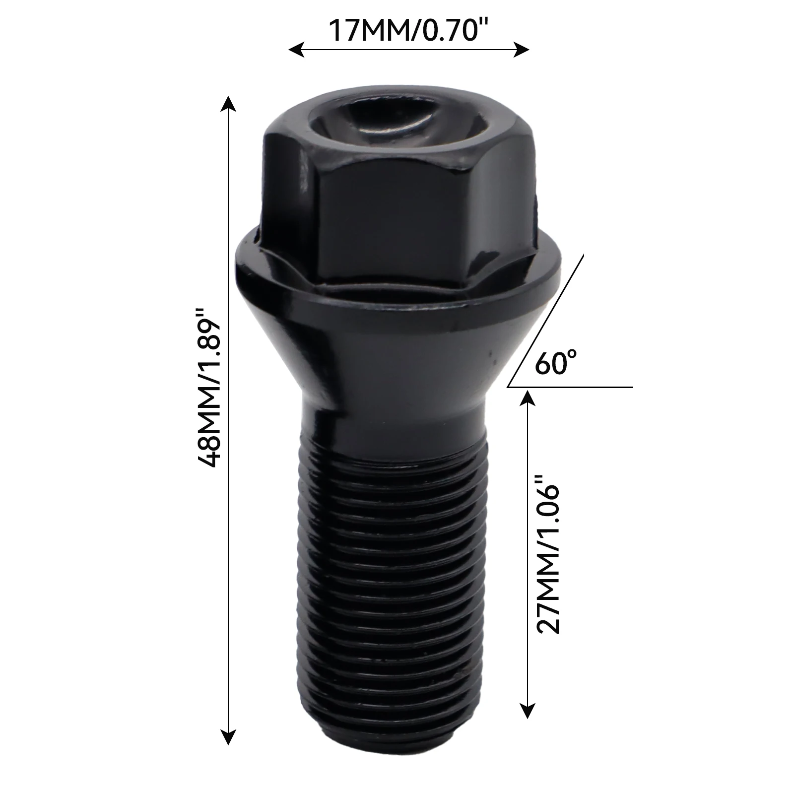 Tornillos de tuerca para rueda de coche, accesorios de acero negro para BMW X1, X2, X3, X4, X5, X6, E70, E71, F20, F25, 320i, M8, 4 piezas,