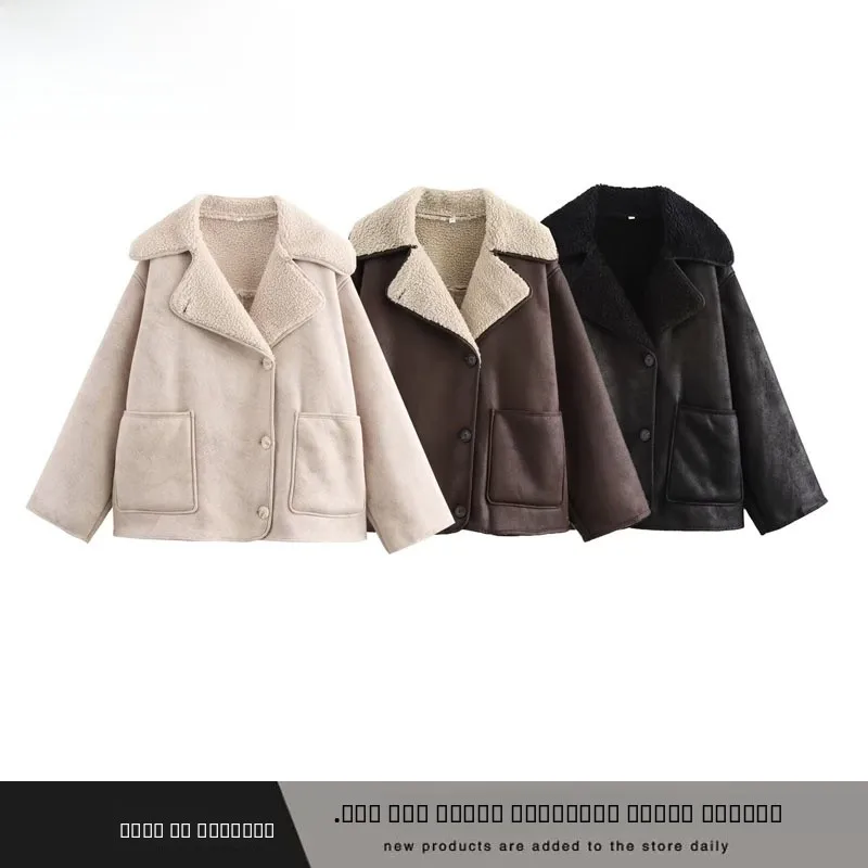 

Faionable Street Sle, цветная футболка из кожи и меха, новое поступление, женская одежда, универсальное осенне-зимнее пальто