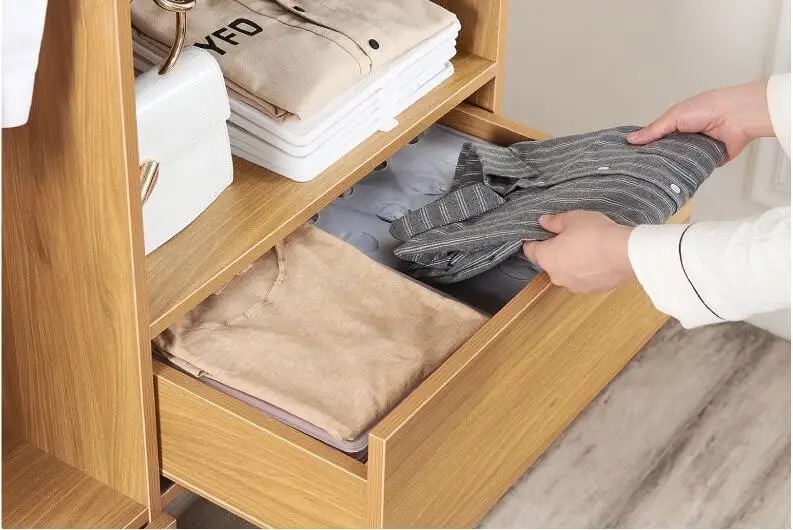 5 قطعة رجل كسول الملابس السريعة أضعاف مجلس الملابس منظمة نظام قميص مجلد السفر خزانة درج المكدس المنزلية موافق 1114