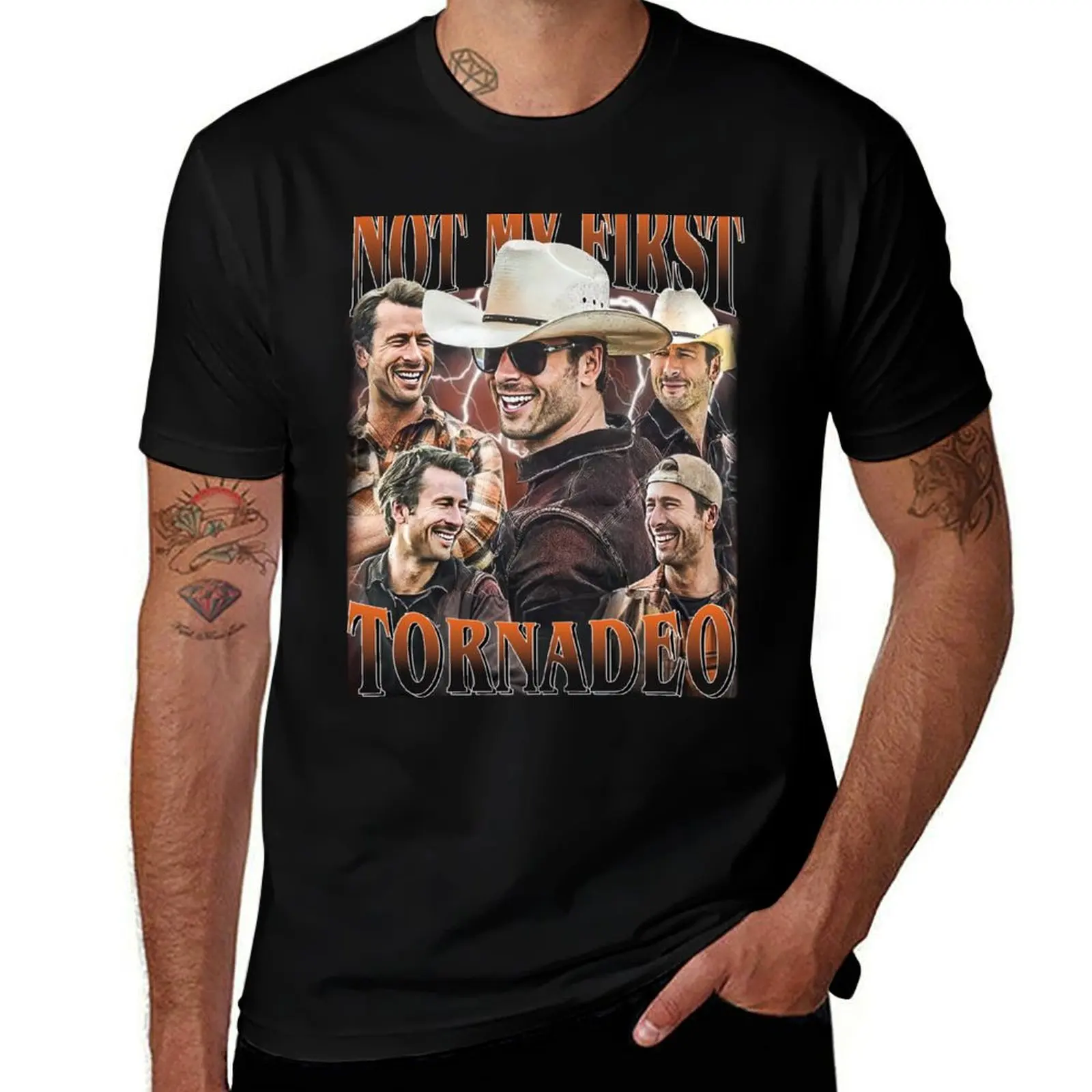 

Retro Not My First Tornadeo Glen Powell T-Shirt essential t shirt tees basketball graphic tees plain t shirts men