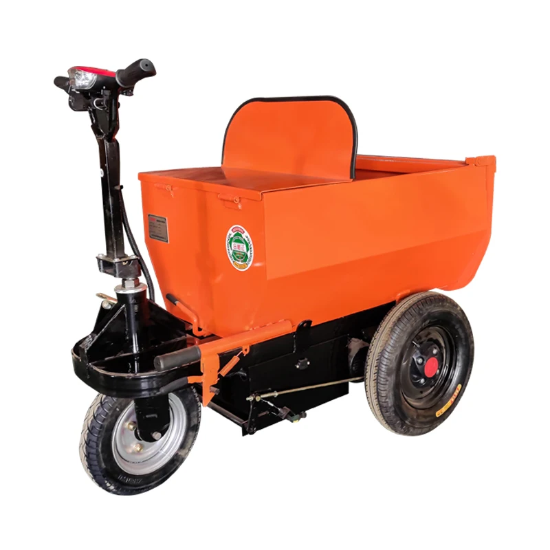 Lightweight Mini Electric Construction Site Transportdump Truck Farm Goods Handcarts Three Wheel Dumper Motor Tricycle For Cargo