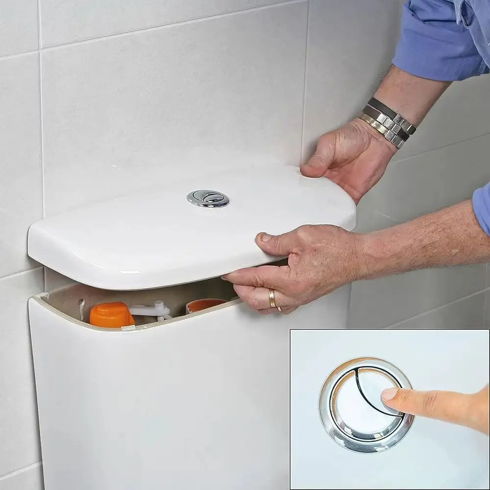 1Pcs 47/57/70mm Toilet Tank Button Plastic Round/Square Shape Toilet Push Buttons Valve Rods Dual Flush Button