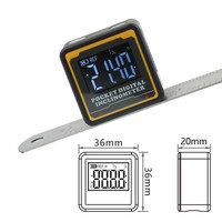 Type-c Digital Inclinometer Backlight Display Digital Angle Gauge Electronic Level Box Magnetic Base Angle Cube