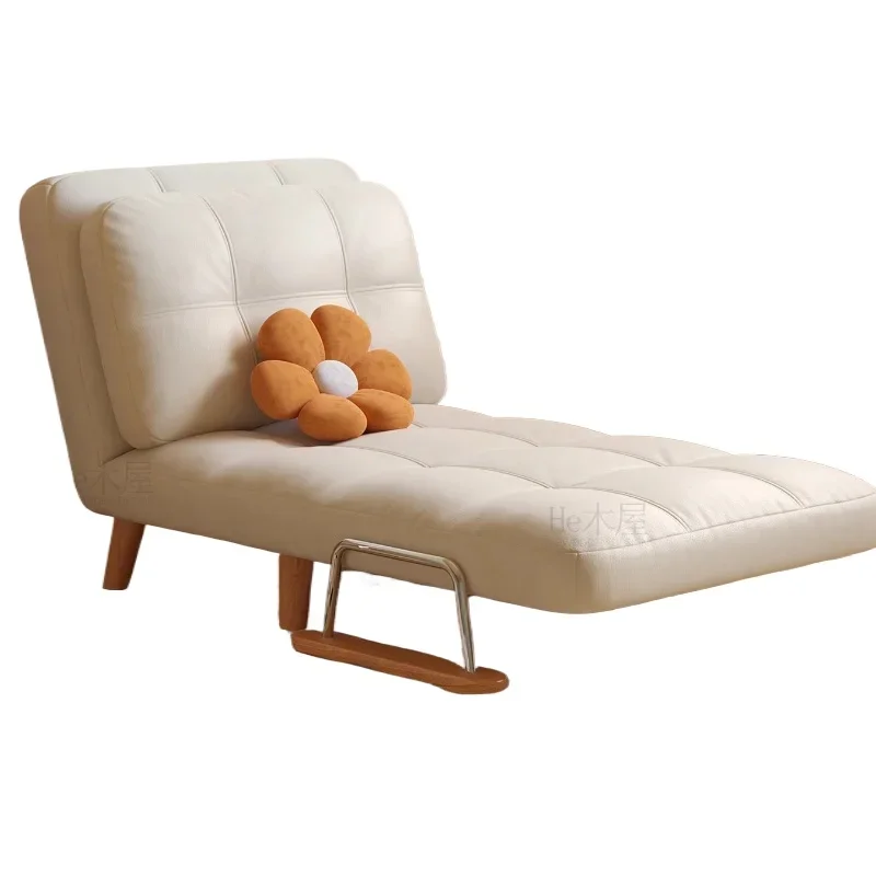 

Sofa bed folding dual-purpose retractable small apartment living room Japanese log wind solid wood sofa